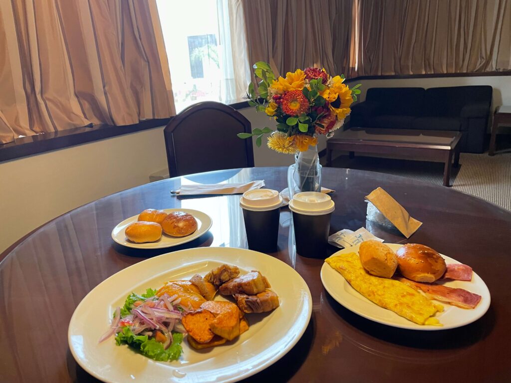 Hotel breakfast room service is a great way to wake up after your wedding night.